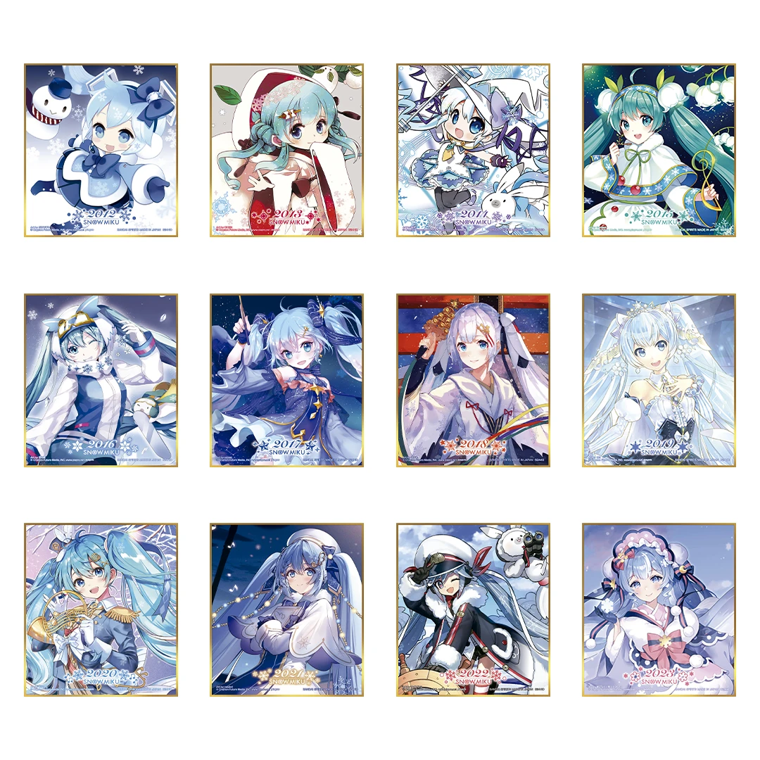 雪初音 色紙 12cm