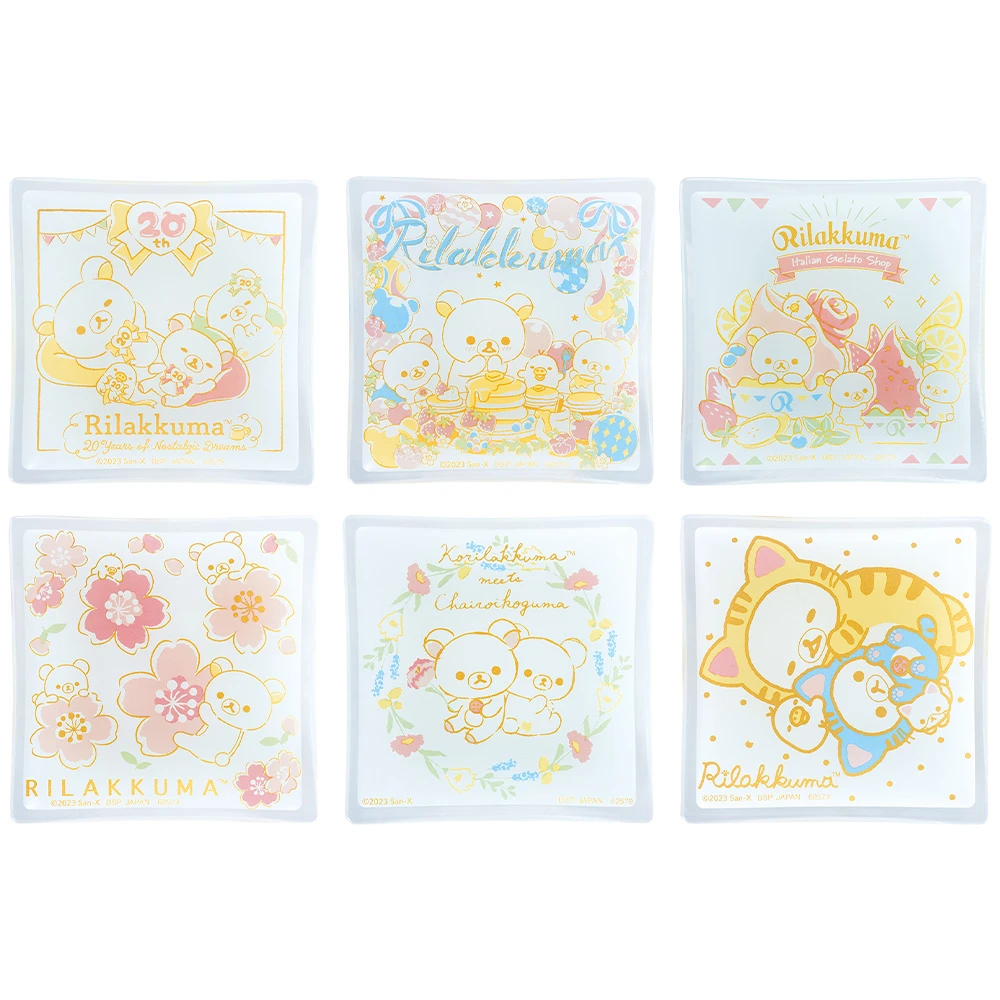 拉拉熊20週年紀念 玻璃方盤 約8cm