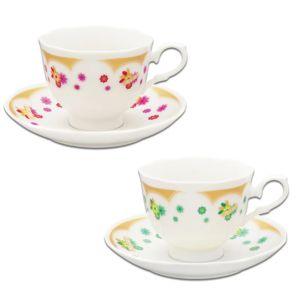 meiji CHELSEA花紋 杯盤組 約12cm&15cm