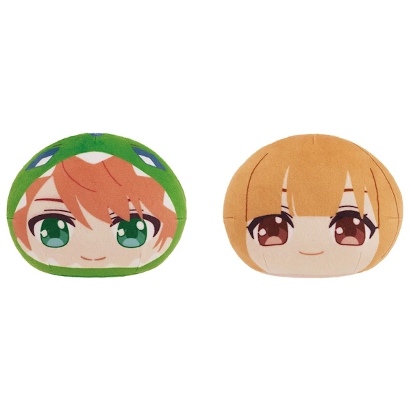 じゃぱぱ(JPAPA) & えと(Eto) 早安／晚安雙面 團子娃娃套組 約13cm