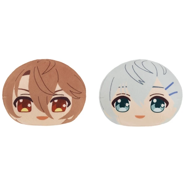うり(Uri) & ヒロ(Hiro) 早安／晚安雙面 團子娃娃套組 約13cm