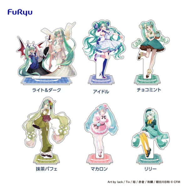 初音未來 lack／Tiv／裕／赤倉／和錆／朝日川日和 壓克力立牌 約11~13cm