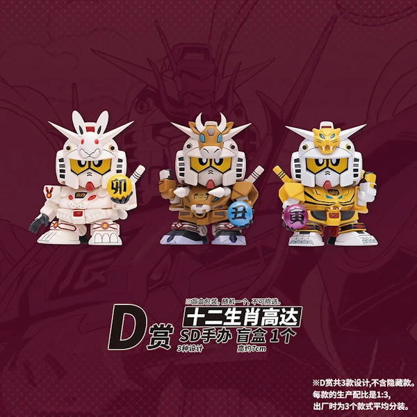 丑牛 寅虎 卯兔 SD鋼彈 約7cm