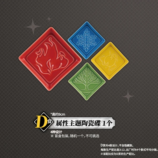 白夜極光 屬性主題陶瓷碟 約9cm