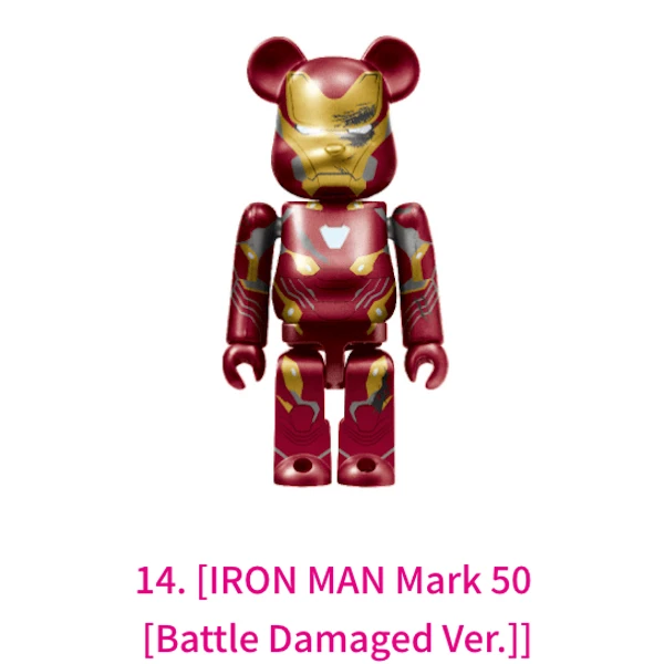 鋼鐵人 Mark50[戰損版] BE@RBRICK 100% 約7cm
