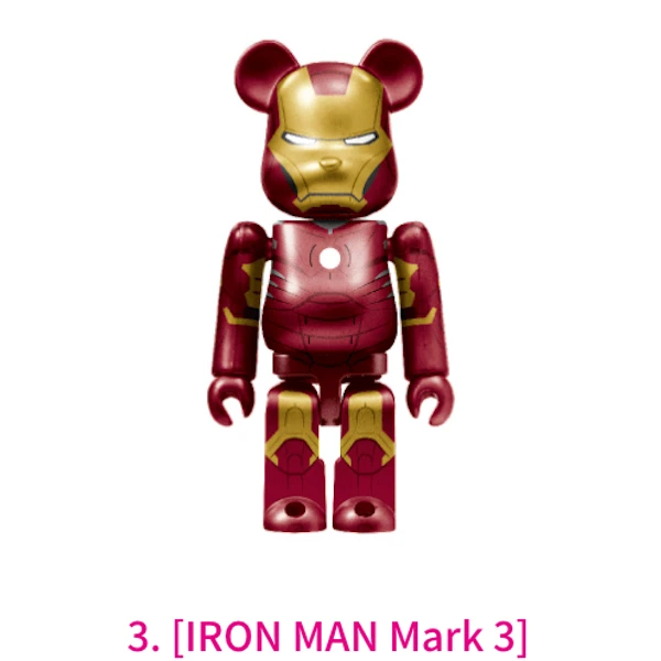 鋼鐵人 Mark3 BE@RBRICK 100% 約7cm