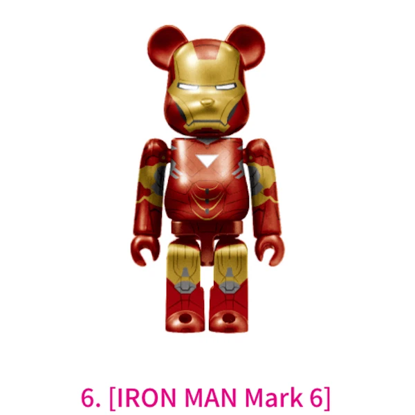 鋼鐵人 Mark6 BE@RBRICK 100% 約7cm