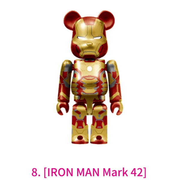鋼鐵人 Mark42 BE@RBRICK 100% 約7cm