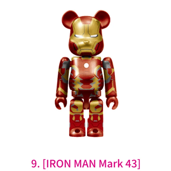 鋼鐵人 Mark43 BE@RBRICK 100% 約7cm