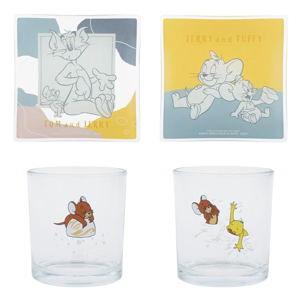 Tom&Jerry 玻璃收藏 (盤約11cm／杯約8cm)