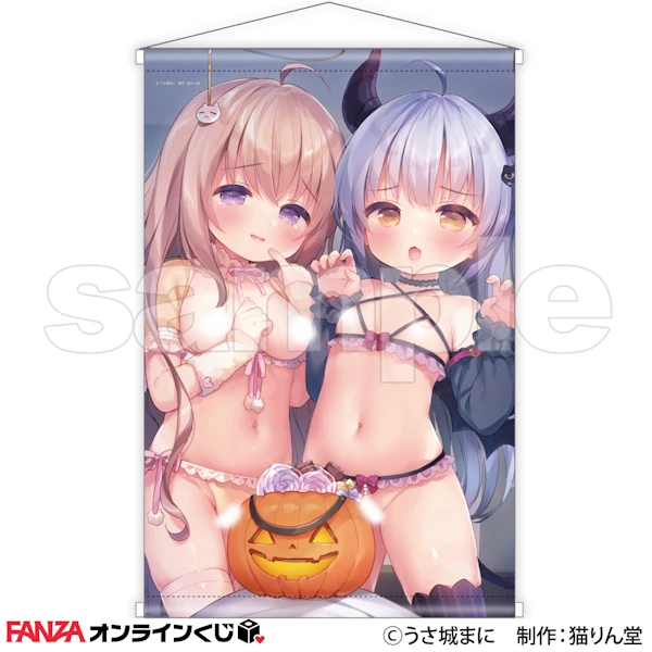 猫りん堂 -兔兔的時間- B2掛軸 D款 約51.5×72.8cm