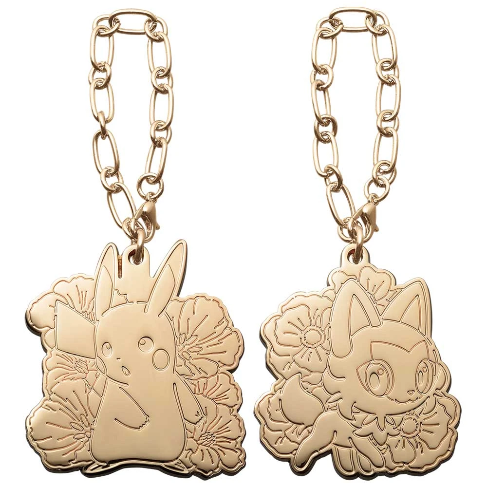 皮卡丘／新葉喵 金屬吊飾 約4.5cm