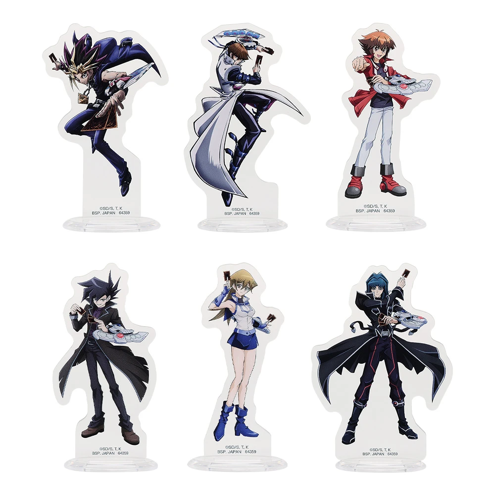 武藤遊戲／海馬瀨人／遊城十代／天上院明日香／萬丈目準／丸藤亮 立牌 約8cm