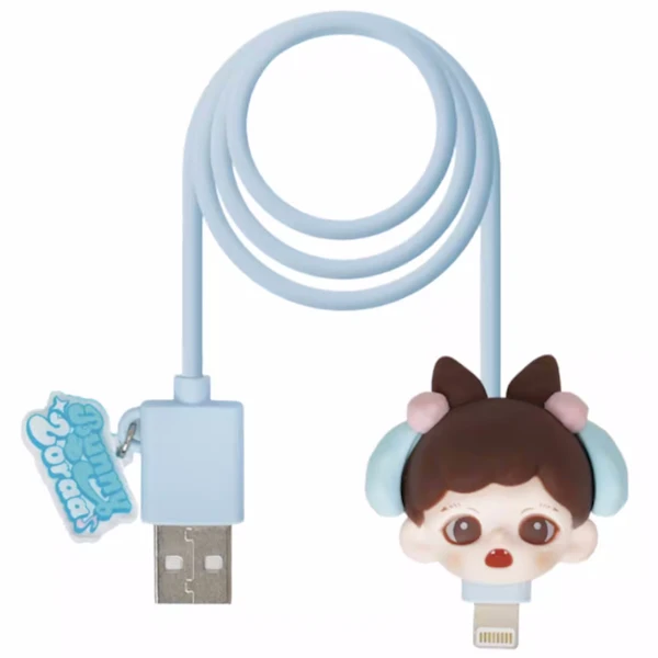 Zoraa Q版立體頭雕造型 iPhone 手機充電線