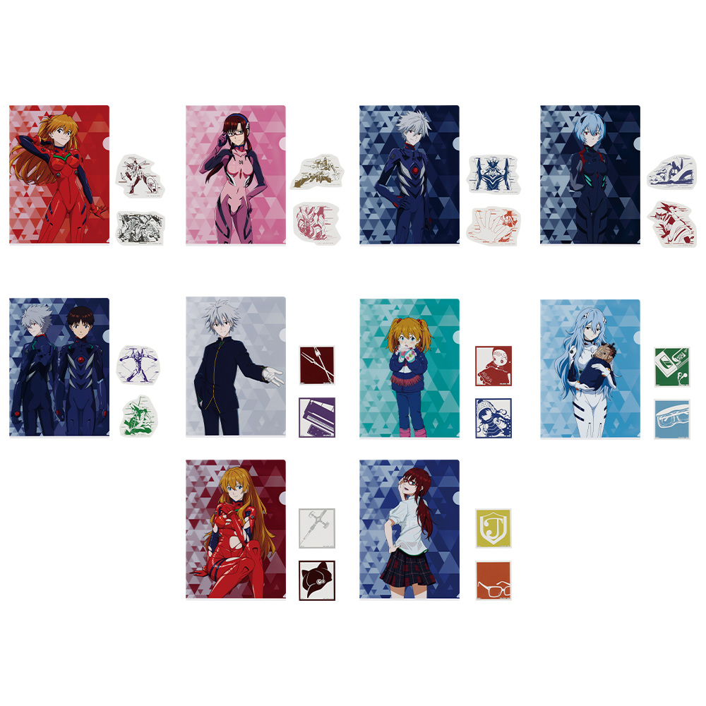 EVANGELION 角色 A4資料夾&貼紙組 