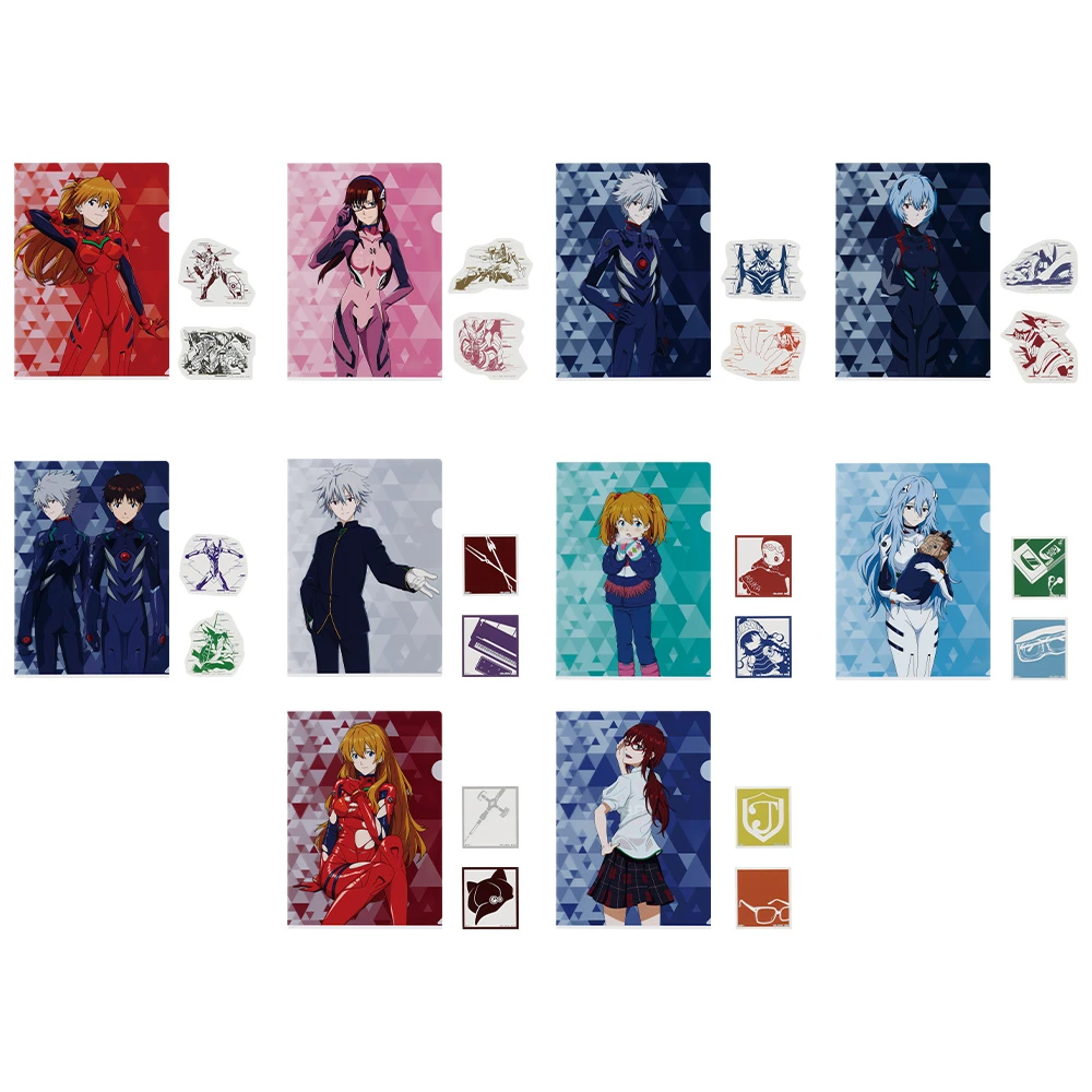 EVANGELION 角色 A4資料夾&貼紙組 