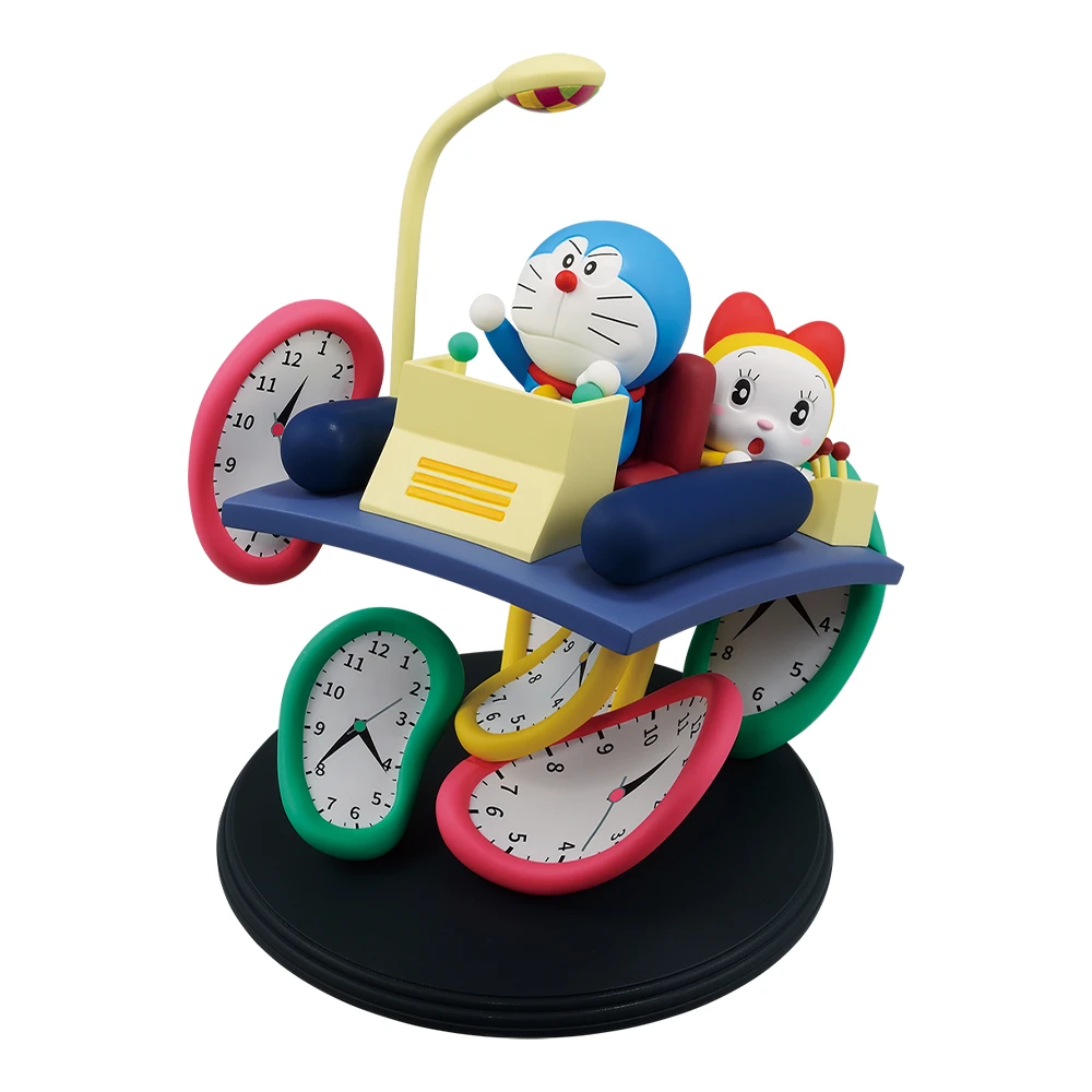 哆啦A夢 & 哆啦美 & 時光機 模型 約17cm