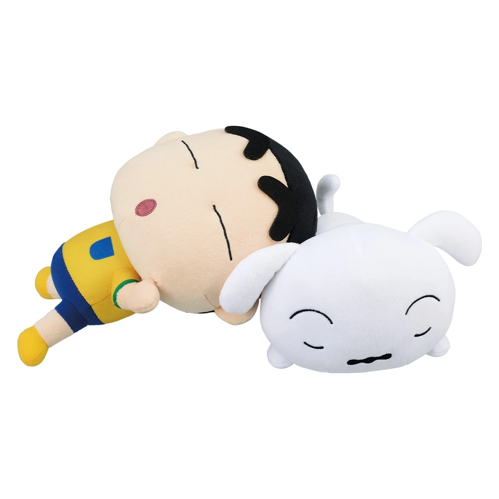 睡覺休息的 しんちゃん＆シロ 娃娃 約30cm