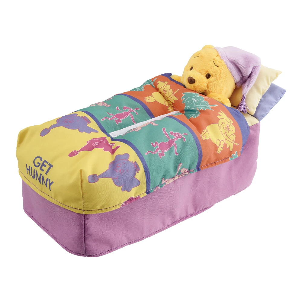 小熊維尼 睡眠床 造型主題面紙套 約25cm
