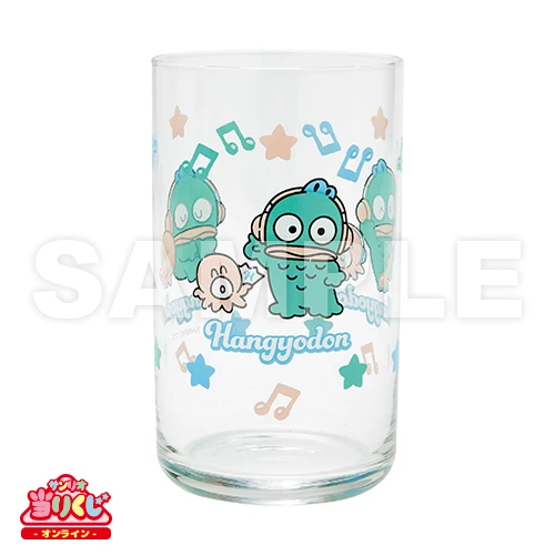 水怪 熱舞DJ 主題玻璃杯 約7×12.5cm