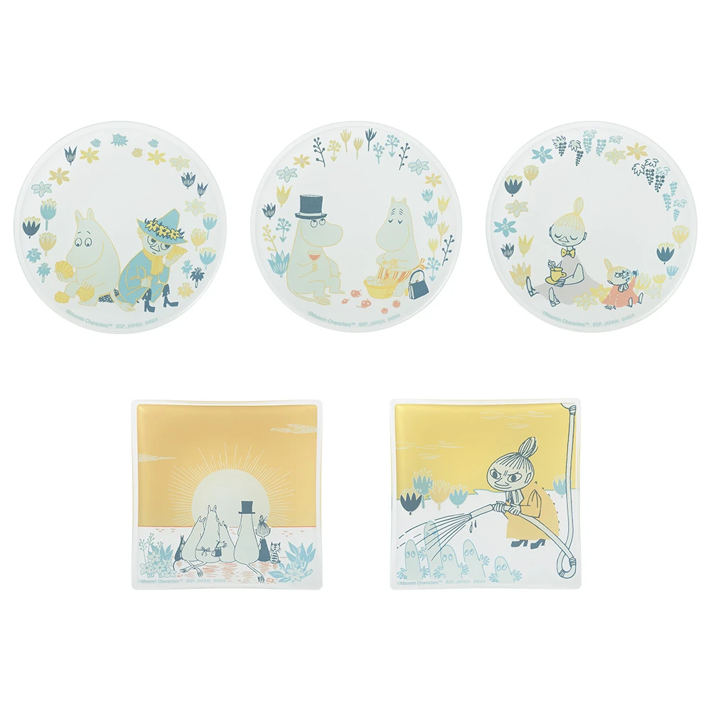 姆明 阿金／小不點／美娜夫人 玻璃器皿 約10cm