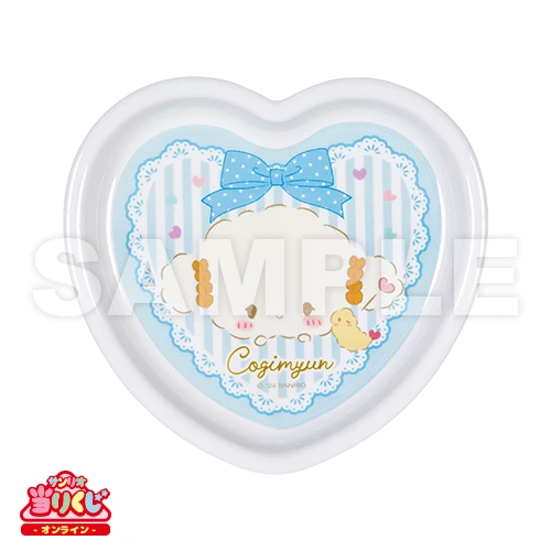 小麥粉精靈 愛心造型盤(粉藍) 約22cm