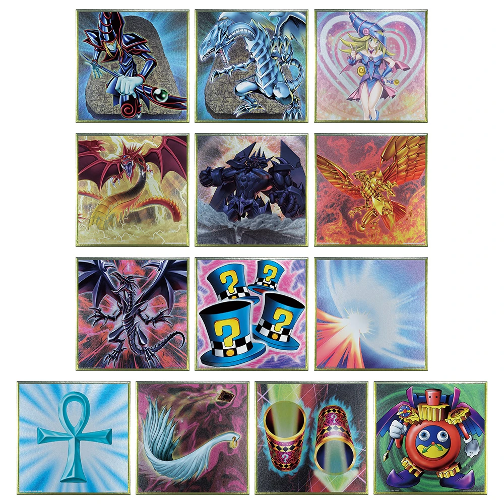 黑魔術師／黑魔導女孩／青眼白龍／真紅眼黑龍／時間魔術師／死者甦醒／魔術禮帽...等 色紙 約20cm