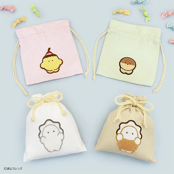 求心好友 刺繡束口袋 約20cm