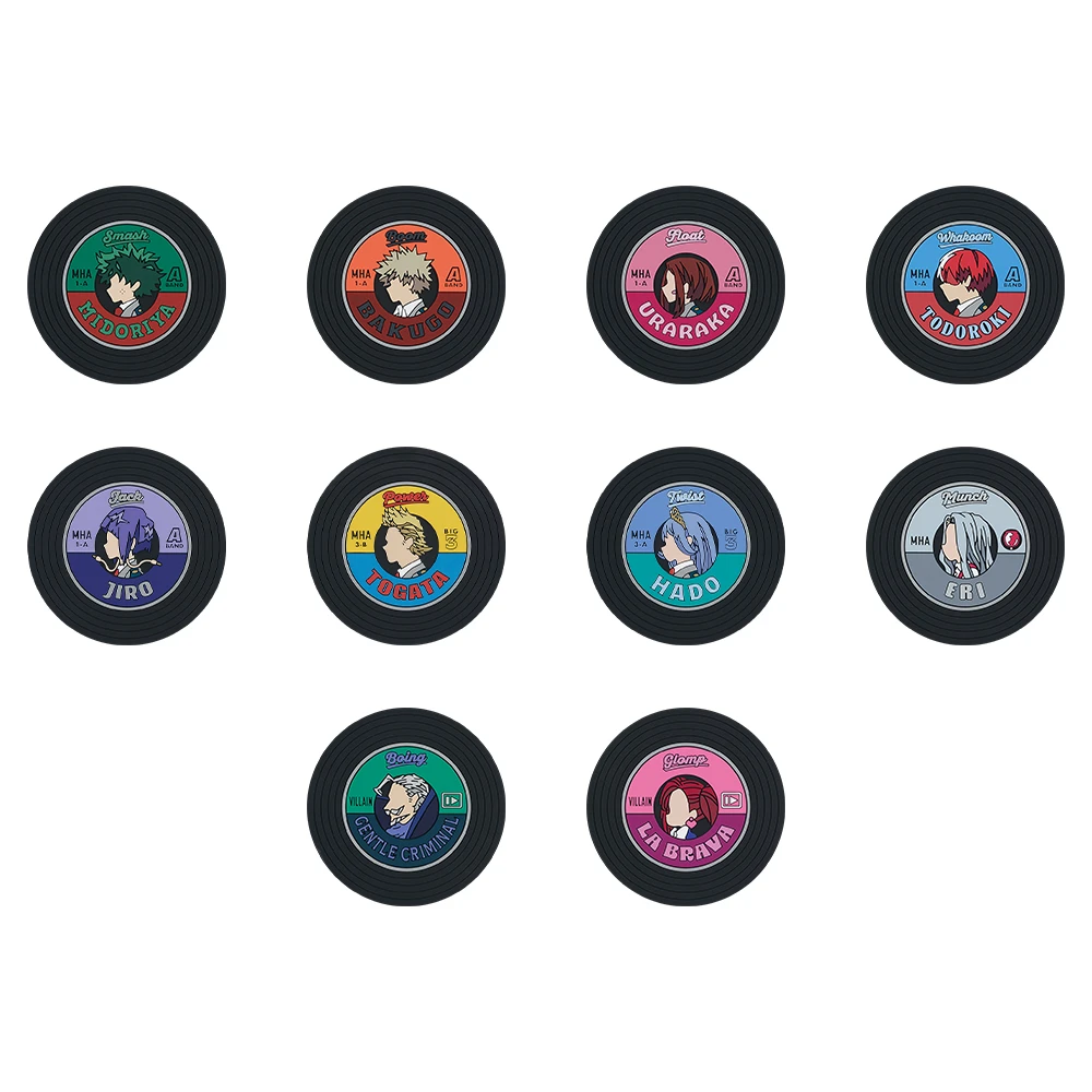 我英 角色 唱片風格杯墊  約8cm