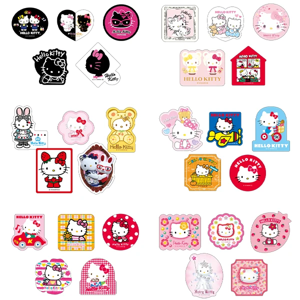 Hello Kitty 50周年 歷年演進貼紙組 約8cm