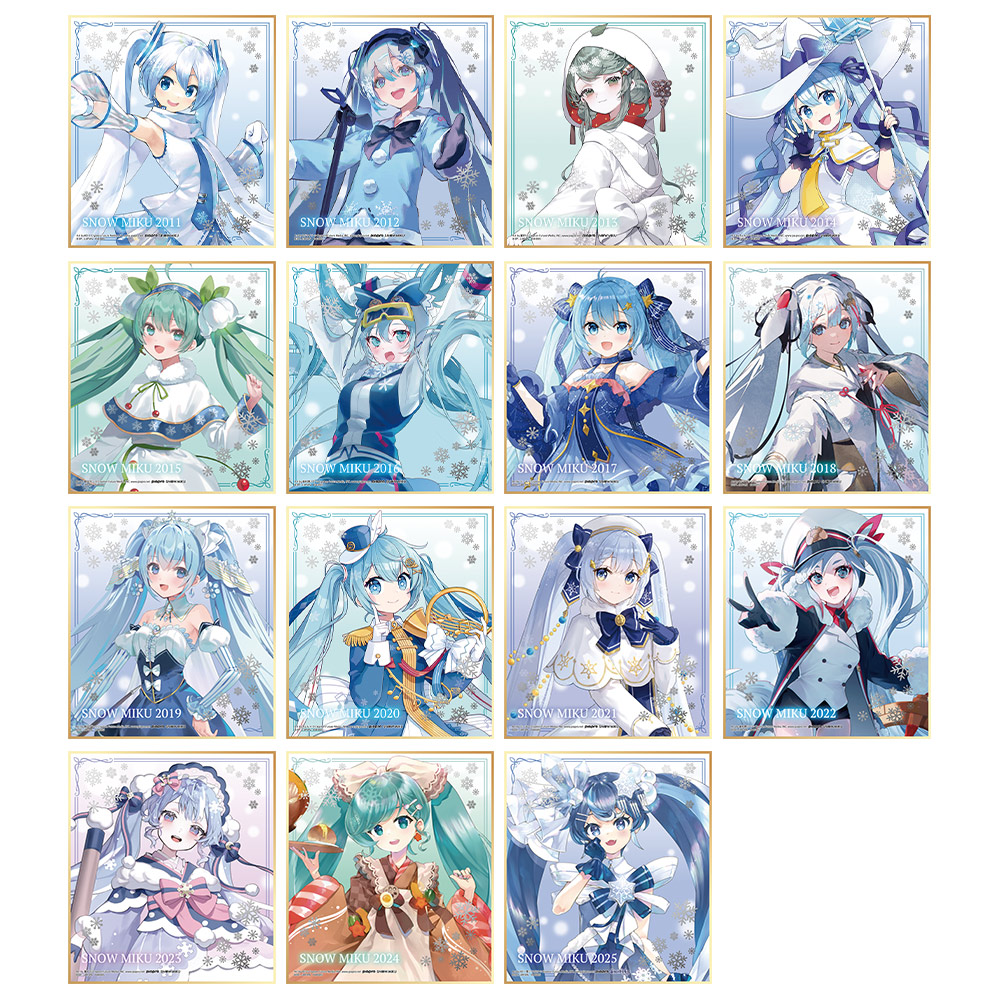 雪初音 色紙 約13cm