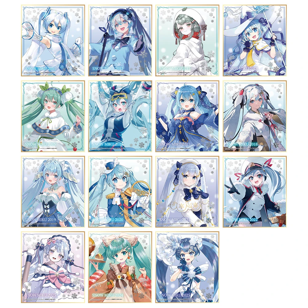 雪初音 色紙 約13cm