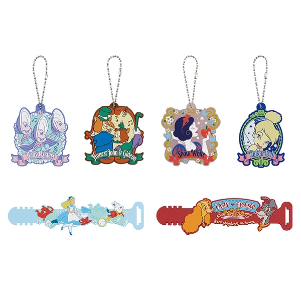 Disney 軟膠收藏（吊飾約5.5cm／束繩約13cm）