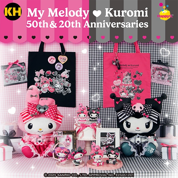 Happy賞 三麗鷗 美樂蒂&酷洛米 50th&20th 紀念 My Melody & Kuromi