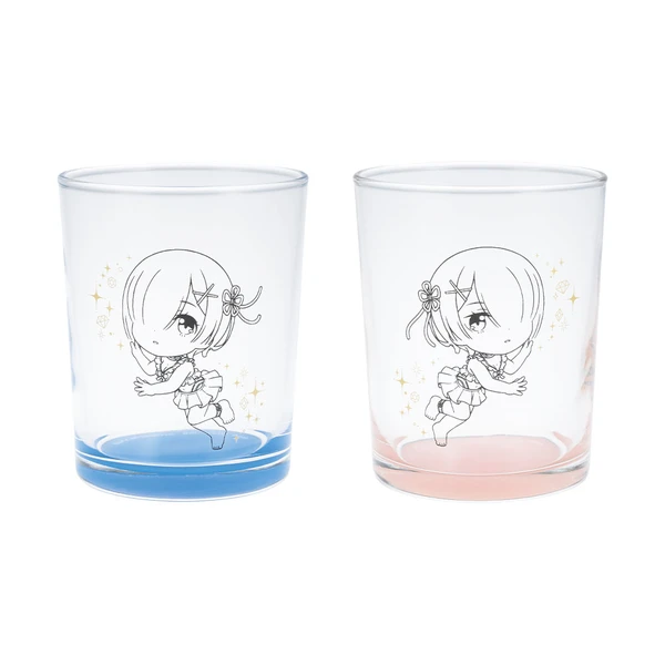 雷姆／拉姆 雙子 玻璃杯 約8cm