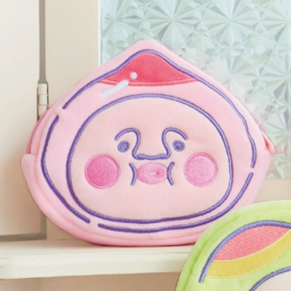 粉屁桃 造型零錢包 約13cm