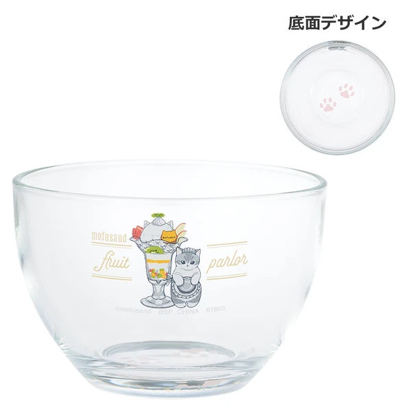 貓福 水果芭菲主題 玻璃碗 約9.5cm