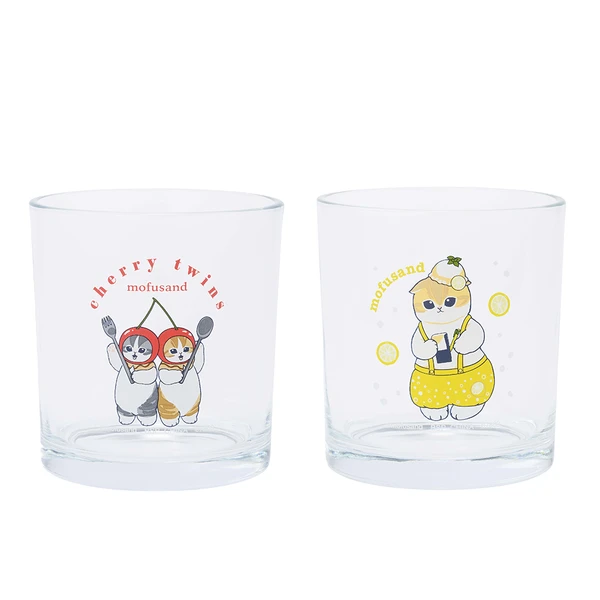 水果貓咪主題 玻璃杯 約8cm