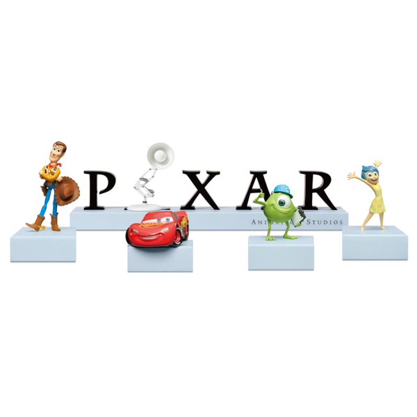 PIXAR角色 & LOGO 模型套組（LOGO約40cm／人物約5.5~10cm）