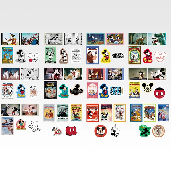 〈Mickey〉 名場面貼紙套組 約4.5～8.5cm