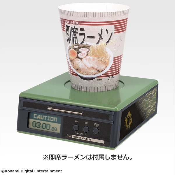 泡麵造型計時器 有遊戲無線電音效及固蛇名台詞 約14cm