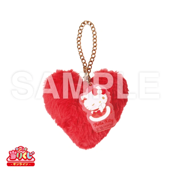 凱蒂貓 愛心毛絨吊飾 B款 約10.5×9cm