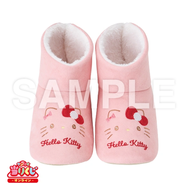 凱蒂貓 毛絨室內靴 内寸約25cm