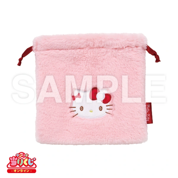 Hello Kitty 毛絨束口袋 約18×19cm