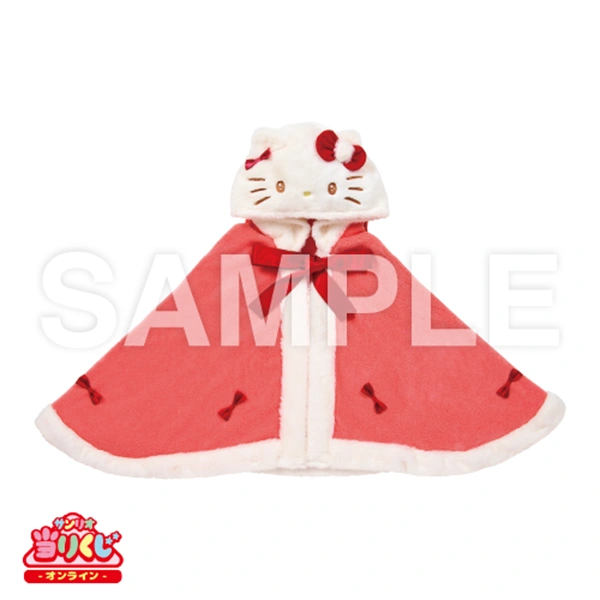 Hello Kitty 造型斗篷毛毯 約120×77cm