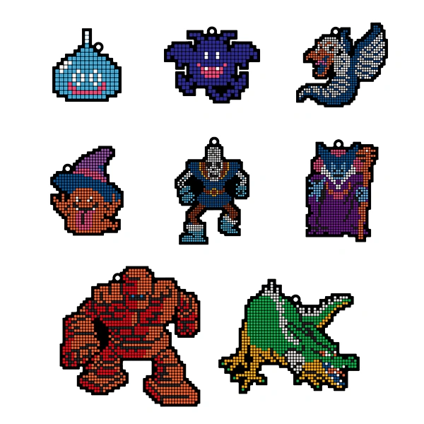 怪物 點陣圖軟膠吊飾 約5~10cm