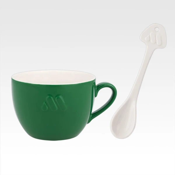 MOS風格 杯匙組(馬克杯約8.5cm/湯匙約12.5cm)