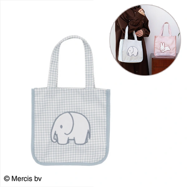 Bruna Animal 刺繡托特包 大象款 約25cm