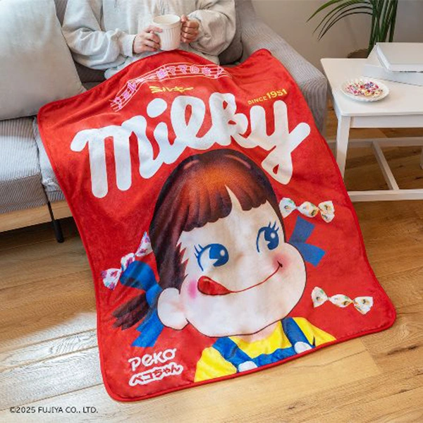 不二家 牛奶糖主題 設計毯子 約110cm​