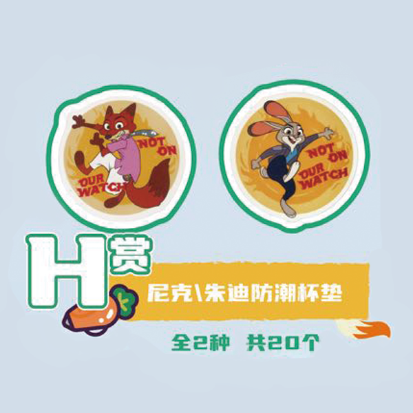 茱蒂／尼克 防潮杯墊 約12cm